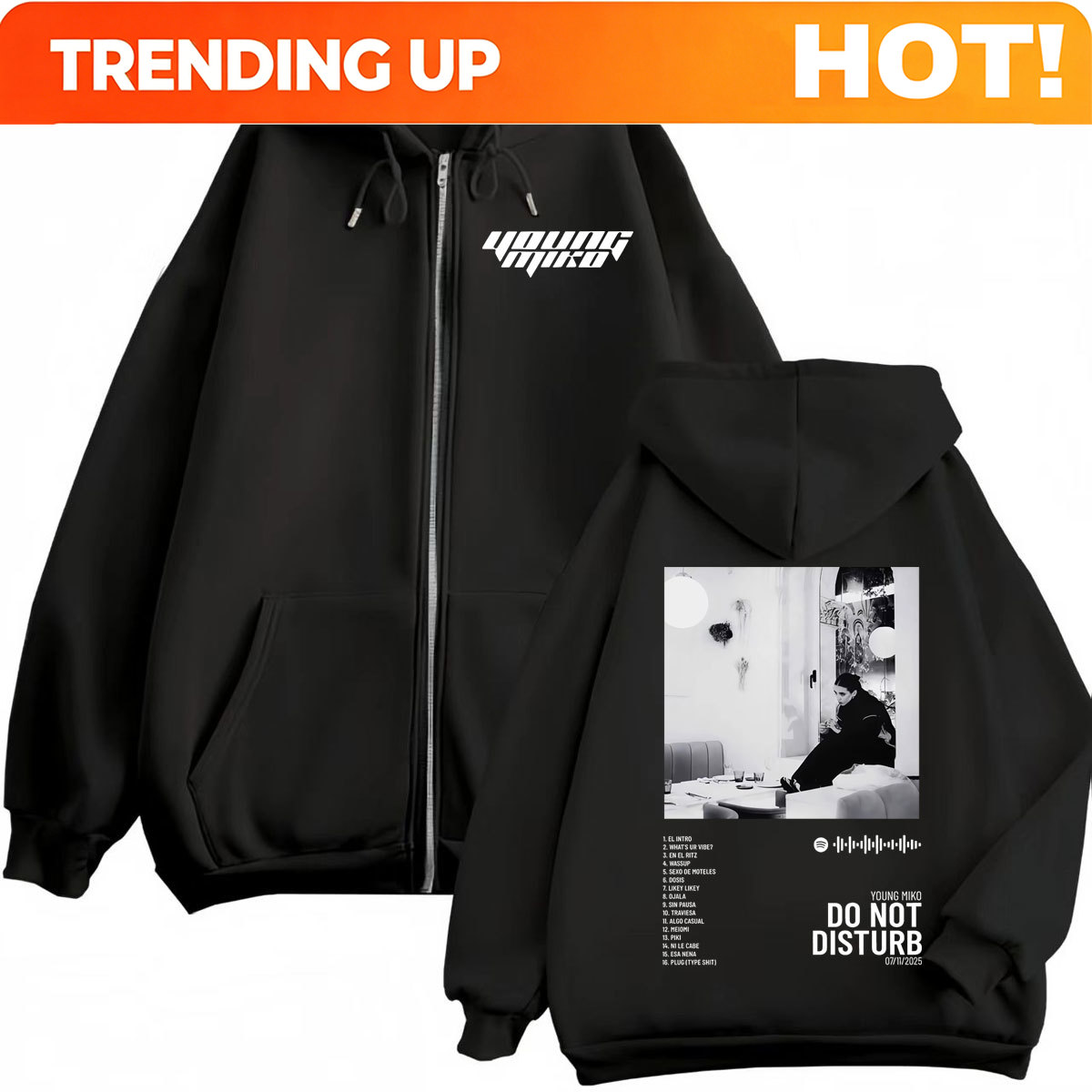 Vintage Zip Hoodie - Custom Custom Young Miko Do Not