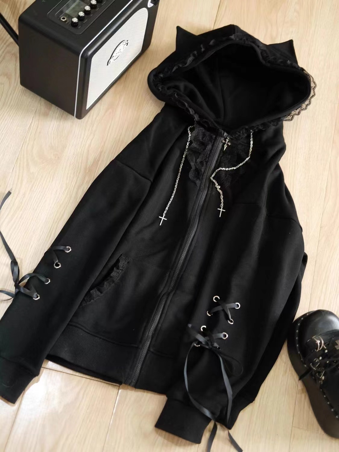 Harajuku Y2K Women Outerwear C - огляд і ціна Vintage Zip Hoodie