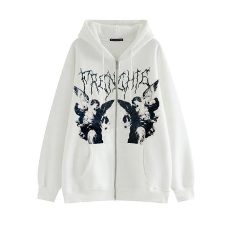 Vintage Angel Print Oversized  - огляд і ціна Vintage Zip Hoodie
