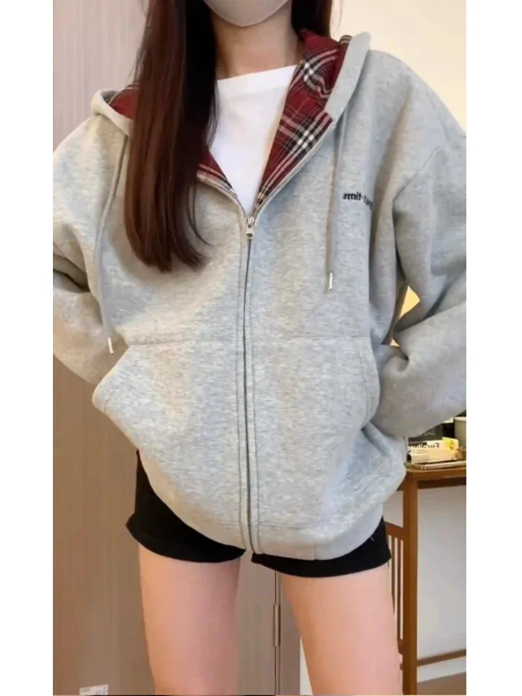 Harajuku 90s Aesthetic Red Pla - огляд і ціна Vintage Zip Hoodie